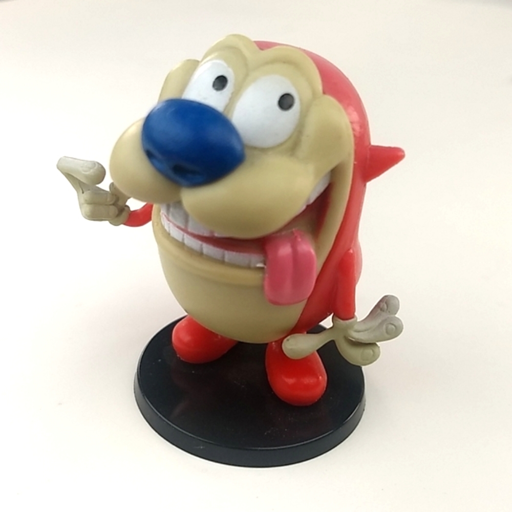 2/$12 Stimpy J Cat Nickelodeon Figurine On Factory Sealed Card
